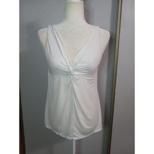 Michael Stars White One Size Fits Most Casual Beach Stretch Flowy Tank Top
